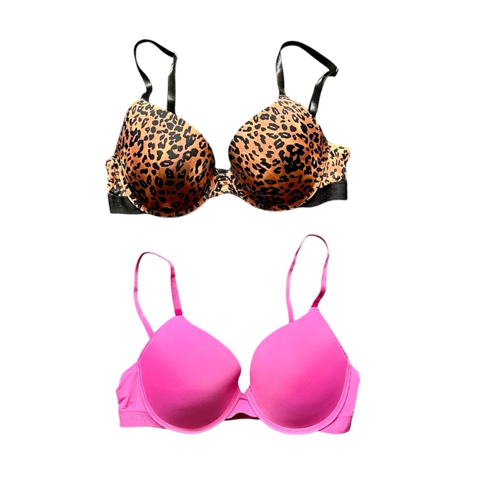 Juicy Couture Intimates Two Bras Underwire Padded Sexy Push Up Curvy EUC 34C